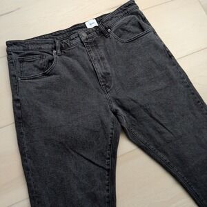Katin Jacobs 71 Jeans Mens 38x32 Black Slim Straight Denim Stretch‎ Pocket Pants